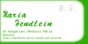 maria hendlein business card